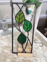 Creators of Craft Tewkesbury Hirmoi Richard Wyke Stained Glass Ornaments Leaves
