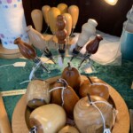 Creators of Craft Tewkesbury Crafter Jane Mckya Wood Turned Apples Wine Bottle Stoppers